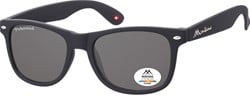 Zonnebril Montana zwart met smoke polarized glas
