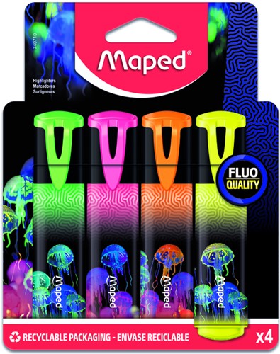 Markeerstift Maped Deepsea Paradise set à 4 kleuren