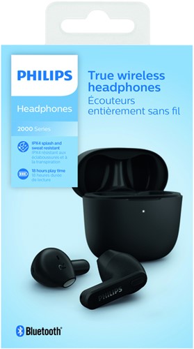 Oortelefoon Philips In-ear TWS TAT2236 zwart