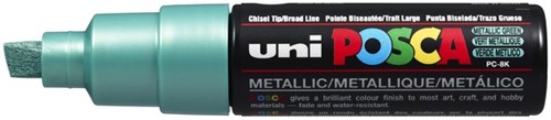 Verfstift Posca PC8K breed schuin metallic groen