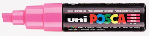 Verfstift Posca PC8K breed schuin roze