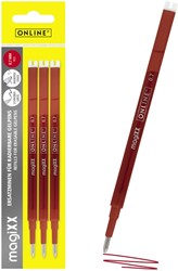Gelschrijvervulling Online Magixx 0.7mm rood blister à 3 stuks