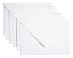 Envelop Papicolor C6 114x162mm metallic parelwit pak à 6 stuks