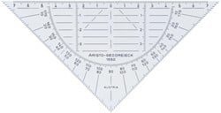 Geodriehoek Aristo 1550 160mm flexibel transparant