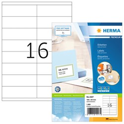 Etiket HERMA 4427 105x35mm premium wit 1600 stuks