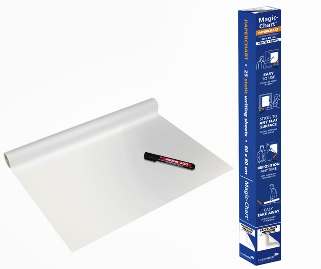MAGIC-CHART LEGAMASTER WHITEBOARD 80 x 60 cm TRANSP