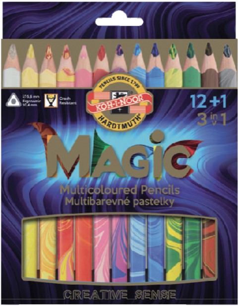 Kleurpotloden Koh-i-Noor Magic doos 13 kleuren Duurzame