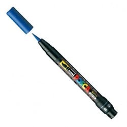 Paintmarker Uni POSCA PCF350 Brush 1-10mm donkerblauw