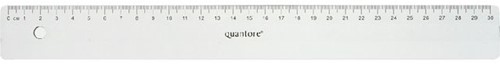Liniaal Quantore 30cm kunststof transparant